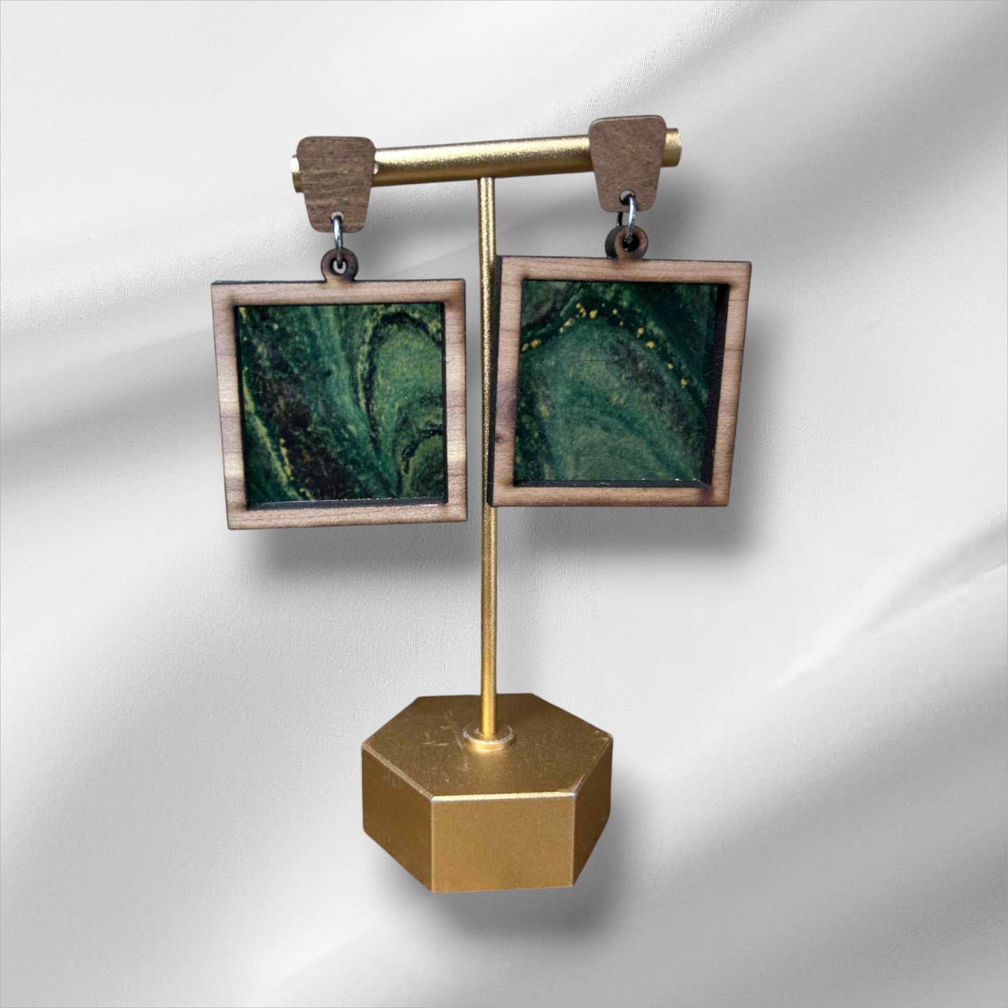 Wood & Acrylic Earrings