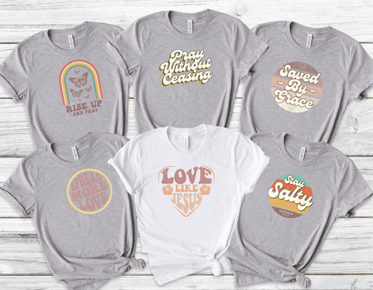 Retro Faith Ts - group 2