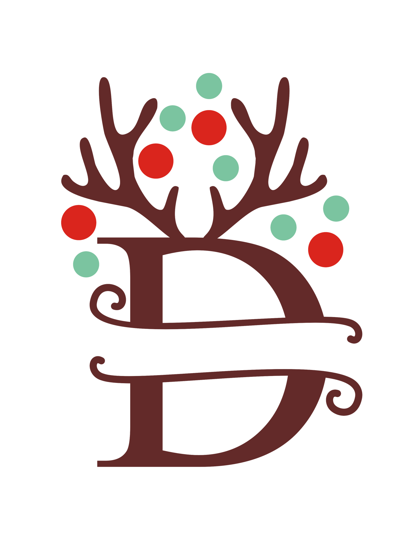 Christmas Monogram 15 oz Mug