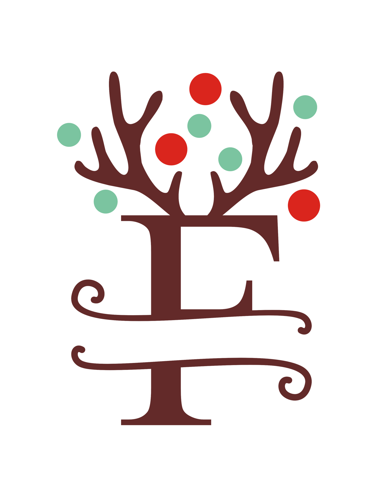 Christmas Monogram 15 oz Mug