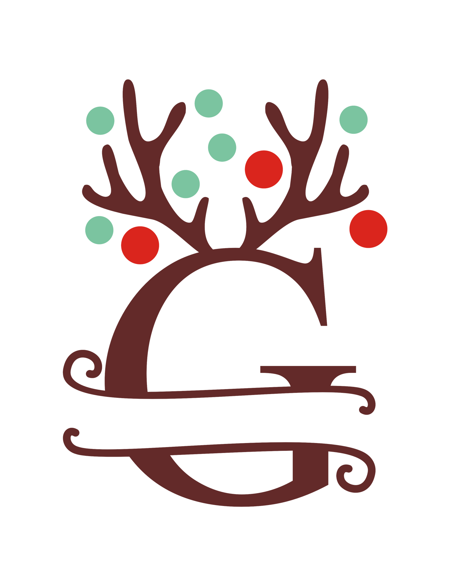 Christmas Monogram 15 oz Mug