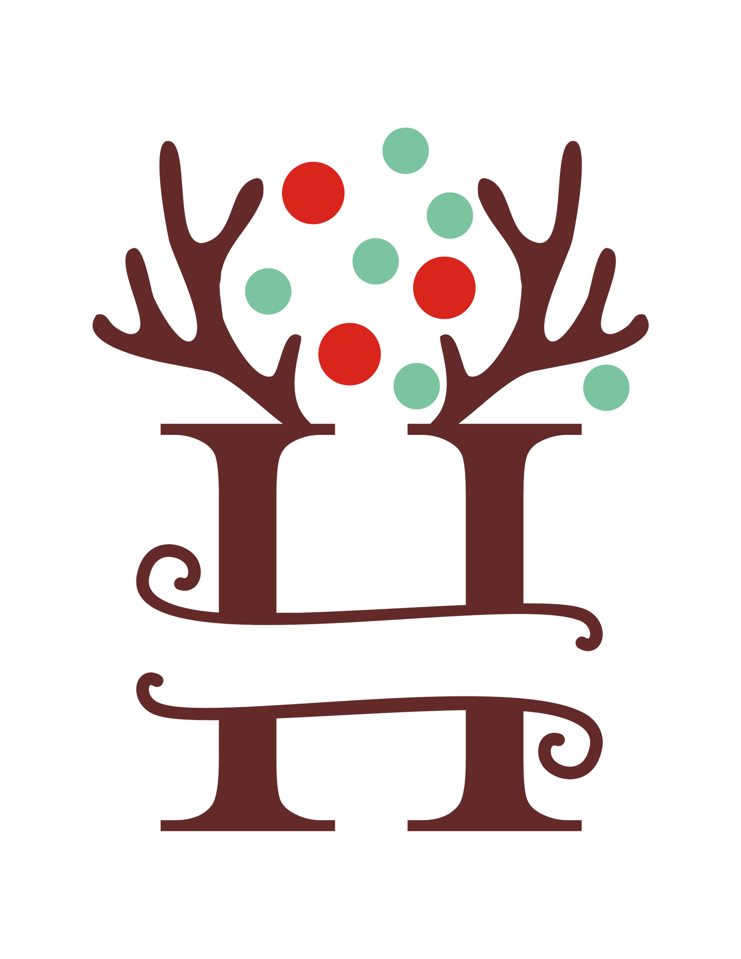 Christmas Monogram 15 oz Mug