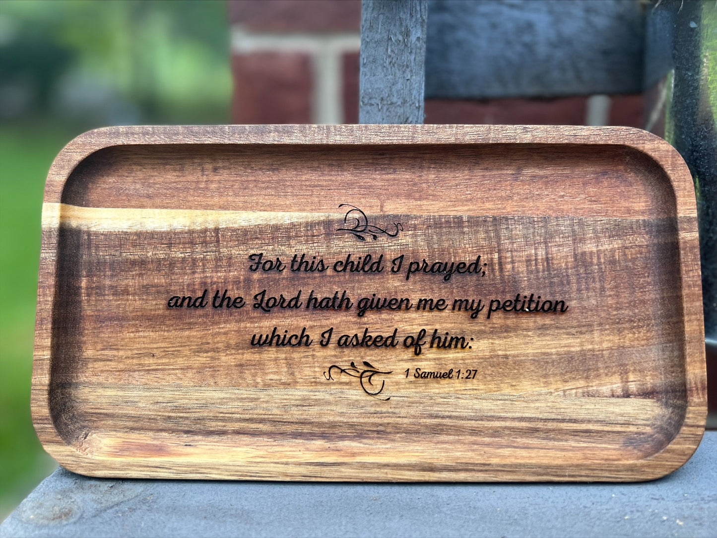Personalized Acacia Wood tray