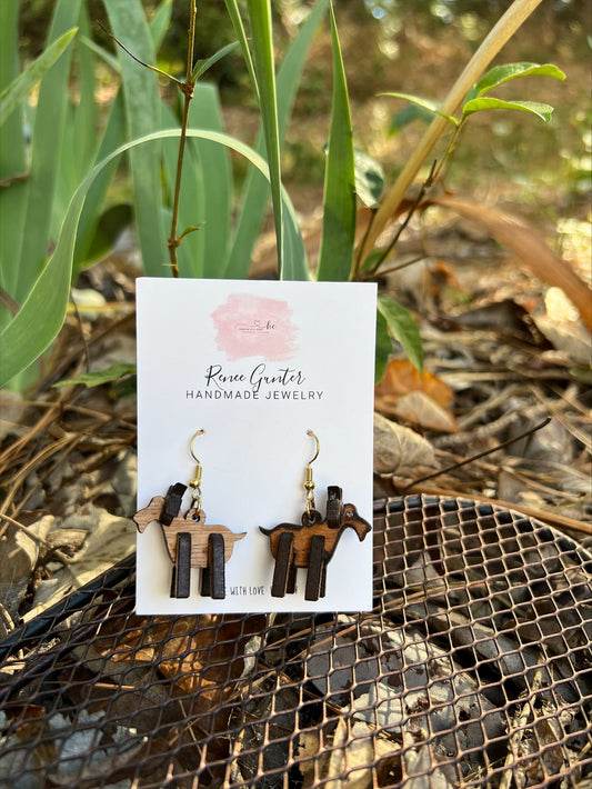Handmade 3- Goat earrings