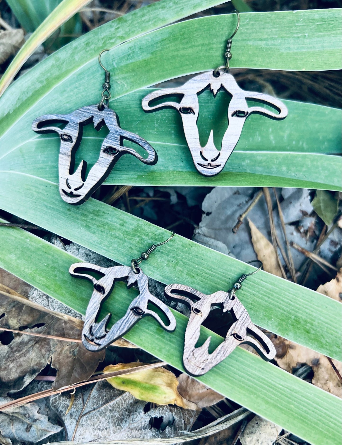 Handmade Goat Earrings without Horns