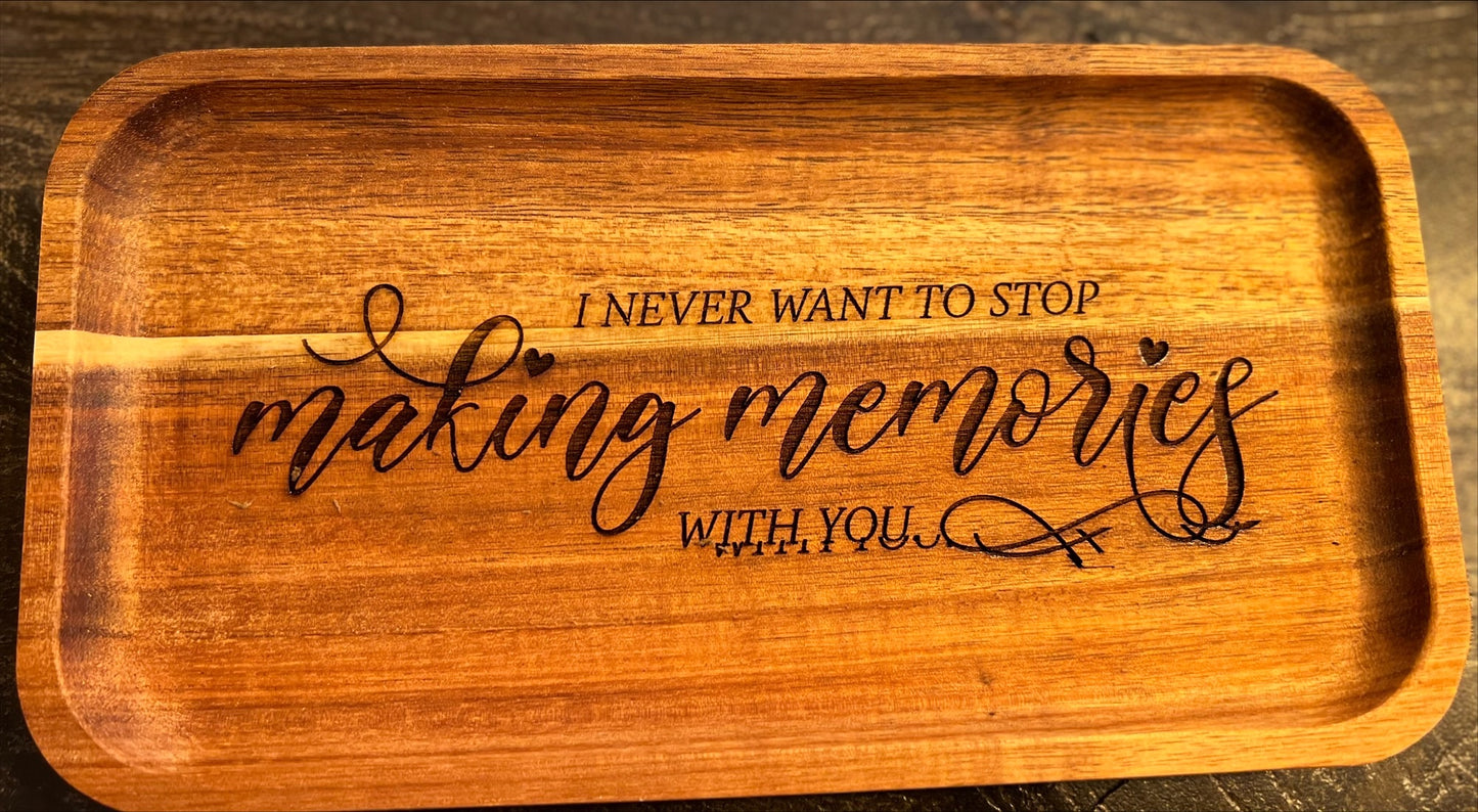 Personalized Acacia Wood tray