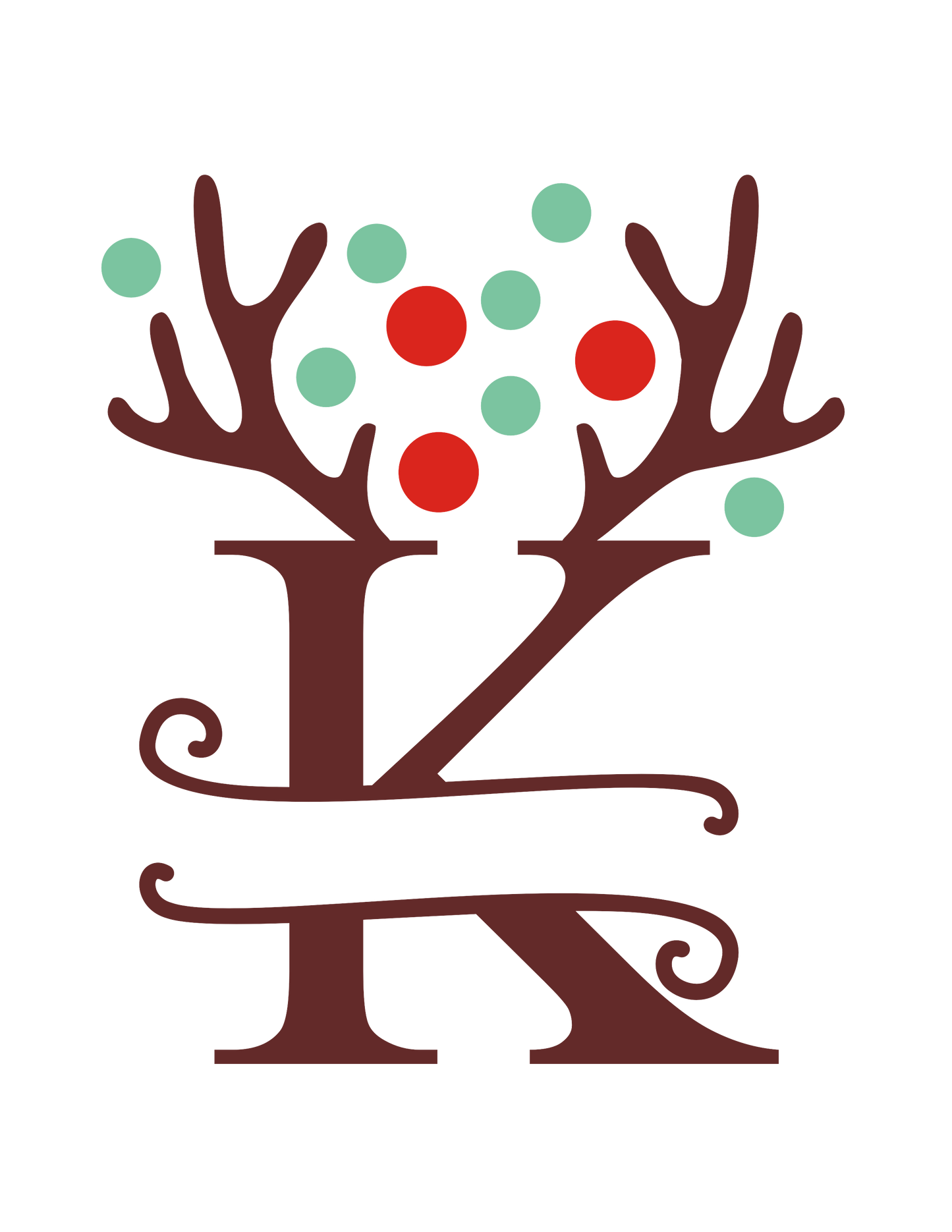 Christmas Monogram 15 oz Mug