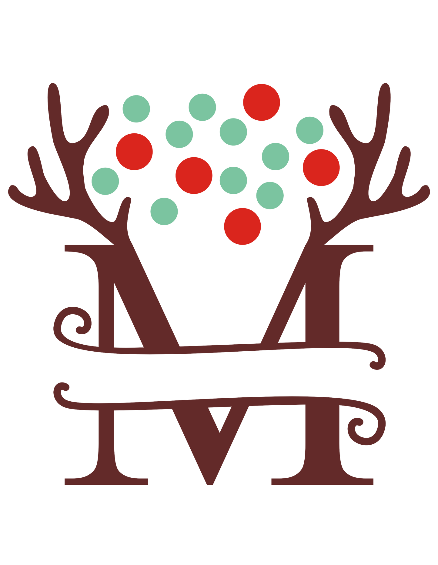 Christmas Monogram 15 oz Mug