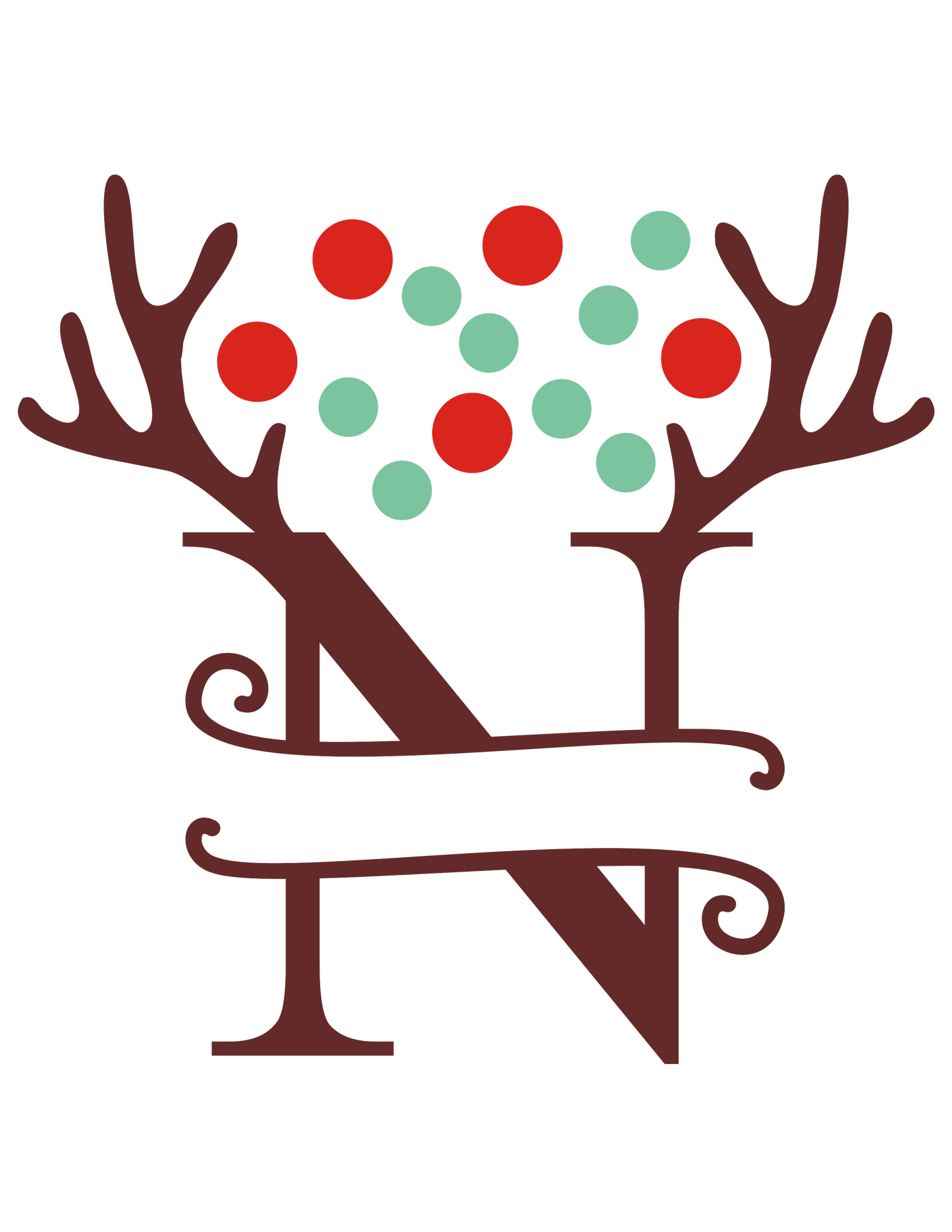 Christmas Monogram 15 oz Mug