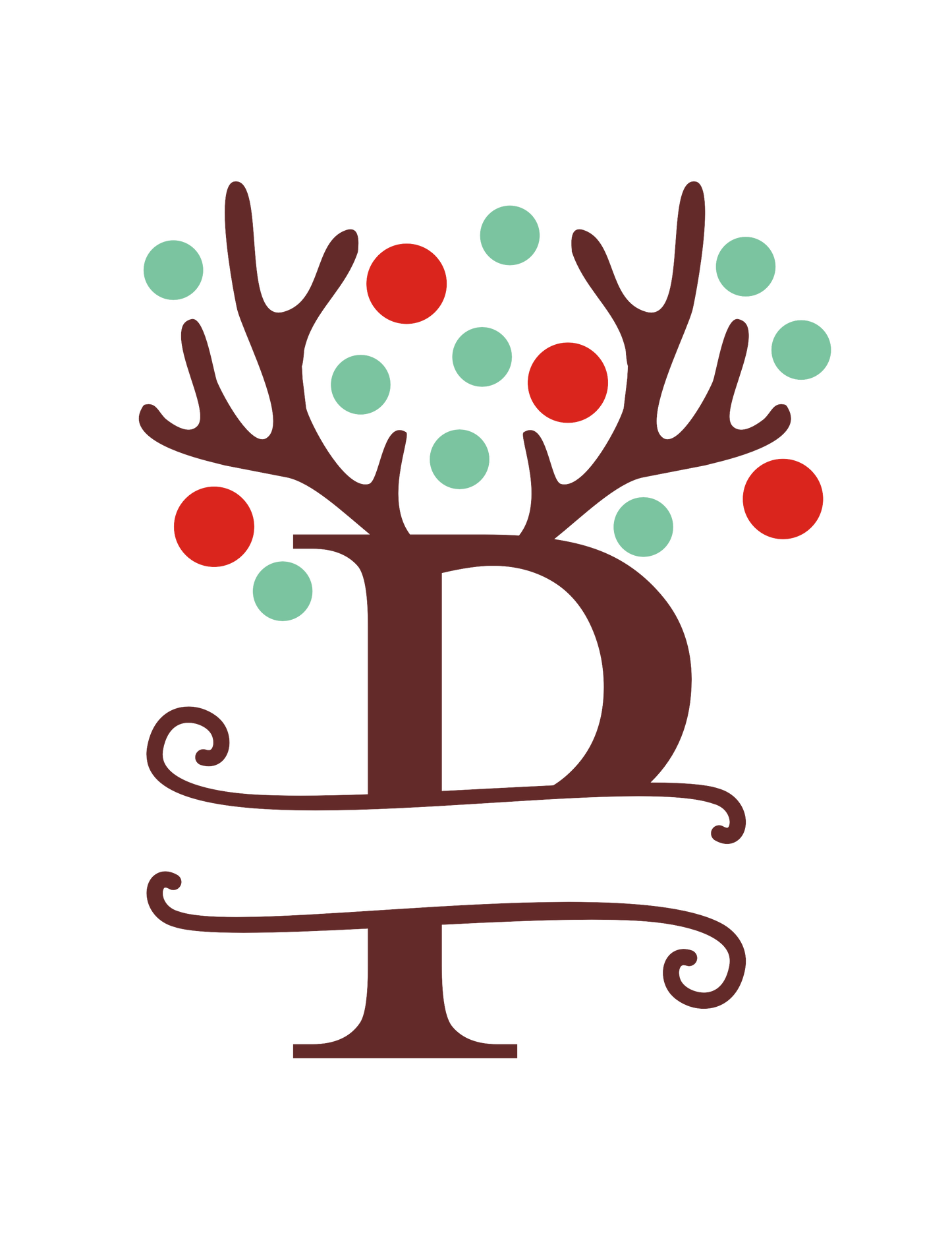 Christmas Monogram 15 oz Mug
