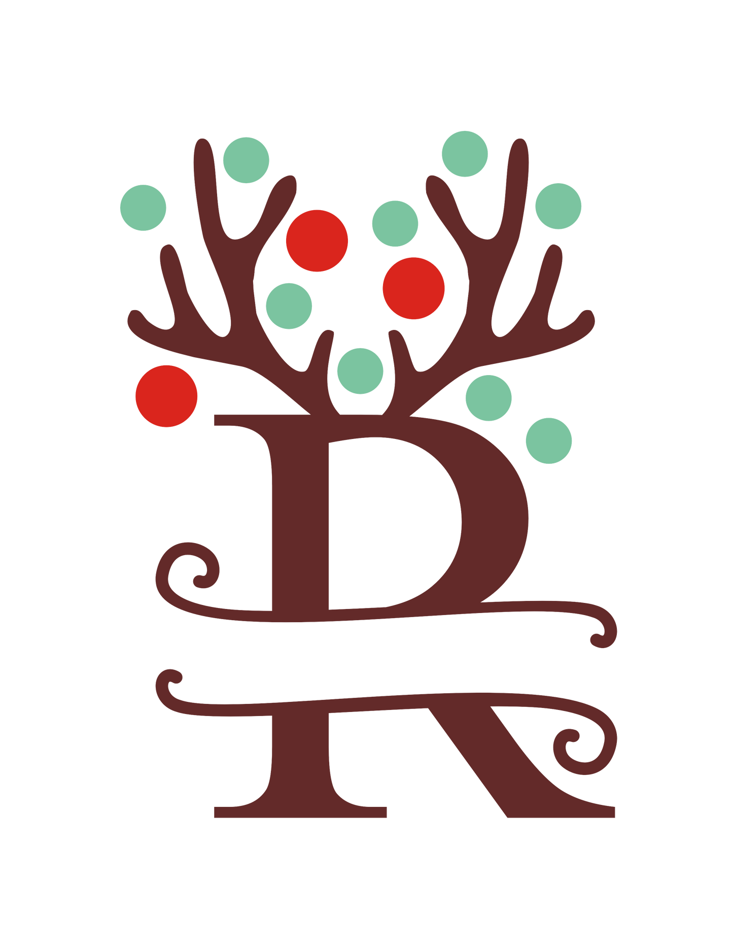 Christmas Monogram 15 oz Mug
