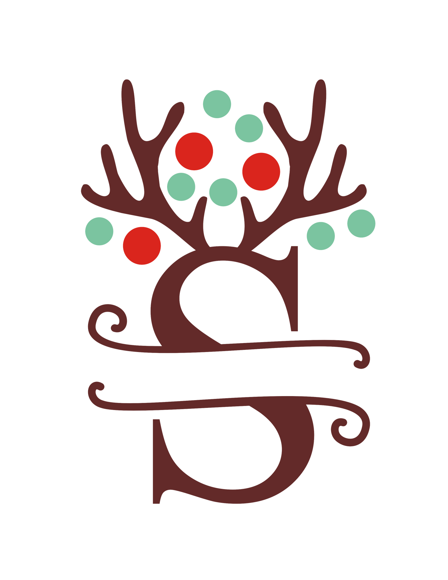 Christmas Monogram 15 oz Mug