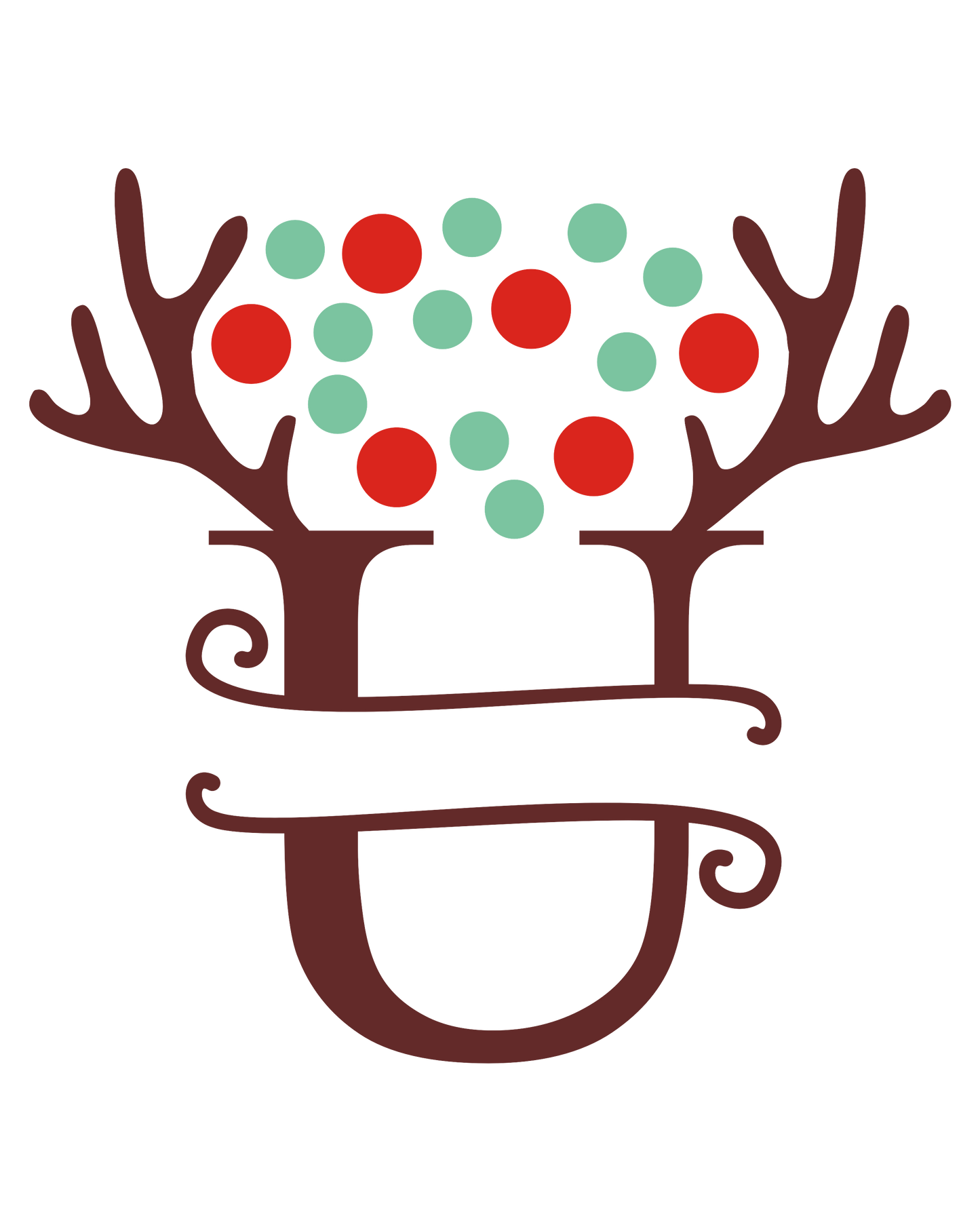 Christmas Monogram 15 oz Mug