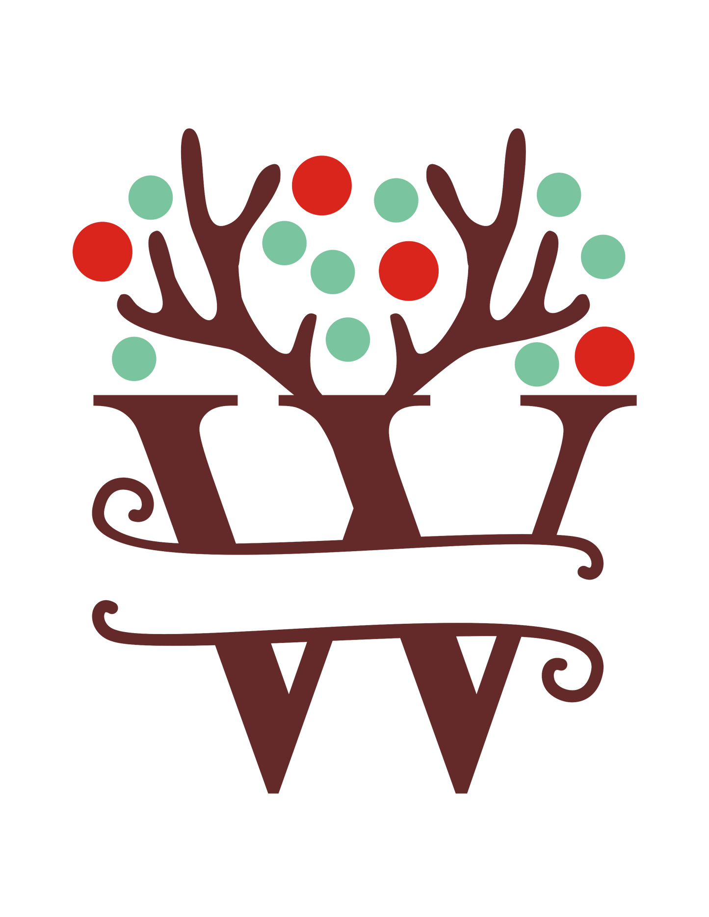 Christmas Monogram 15 oz Mug