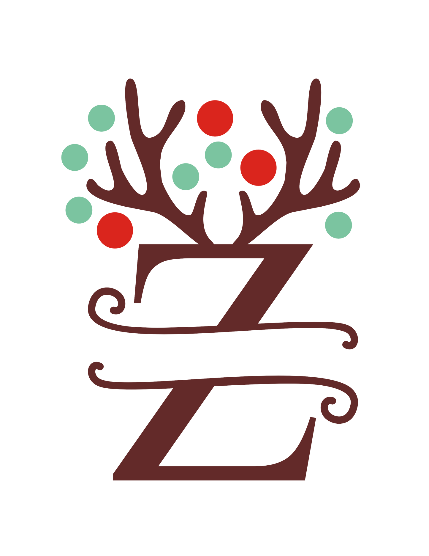 Christmas Monogram 15 oz Mug