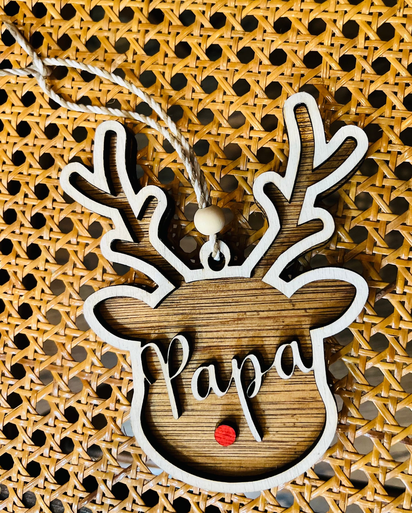 Personalized Reindeer Stocking Tag/Ornament
