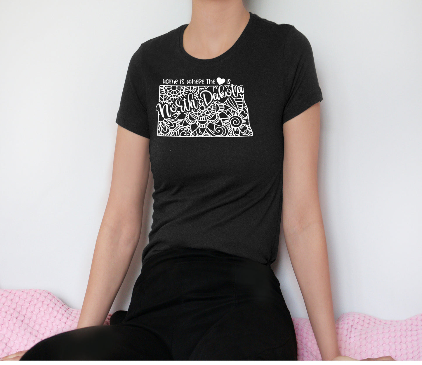 Home is where the heart is - personalized state t-shirt North Carolina - South Carolina