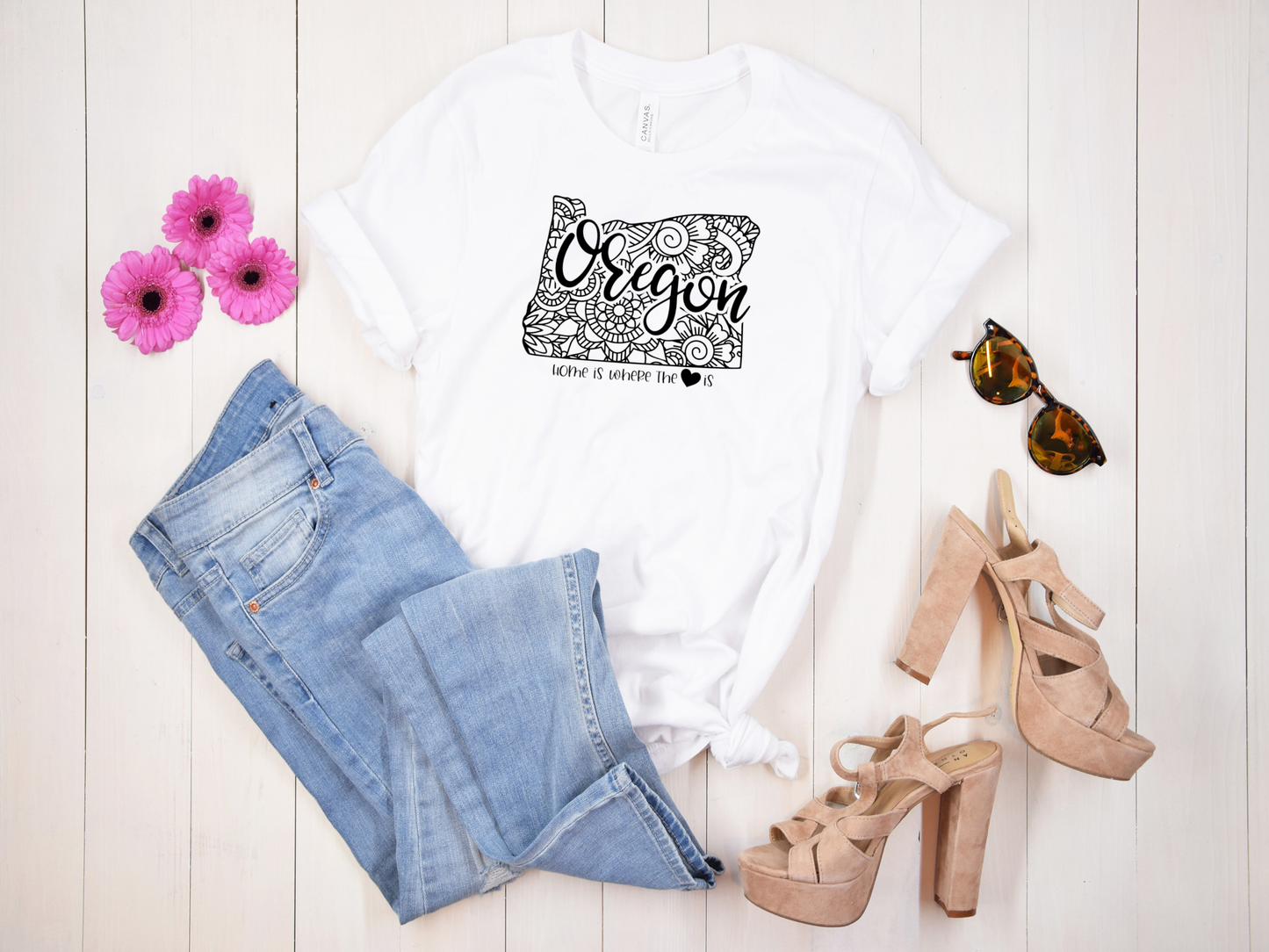 Home is where the heart is - personalized state t-shirt North Carolina - South Carolina