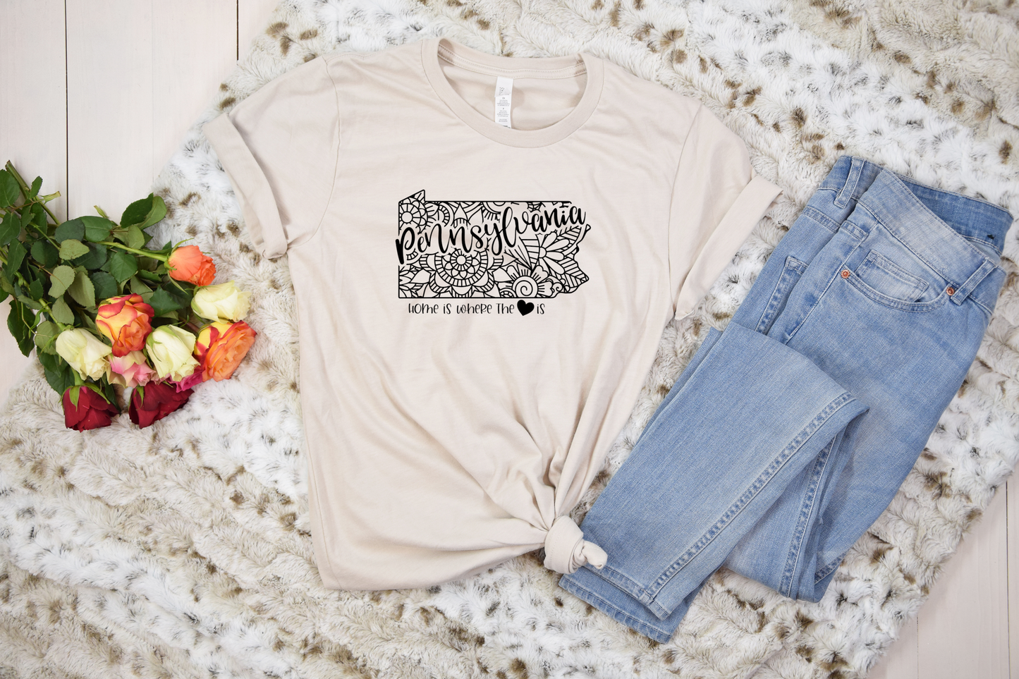Home is where the heart is - personalized state t-shirt North Carolina - South Carolina
